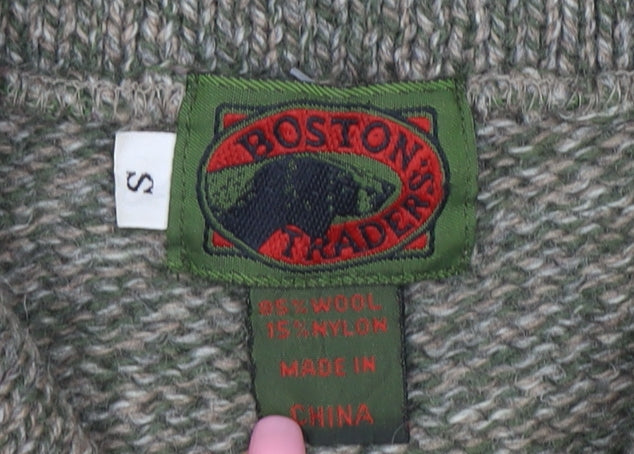 Boston Traders Men's Green Wool Roll Neck Jumper Sz S