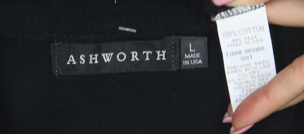 Ashworth Men Black Cotton V-Neck Knit Golf Vest L Classic Fit