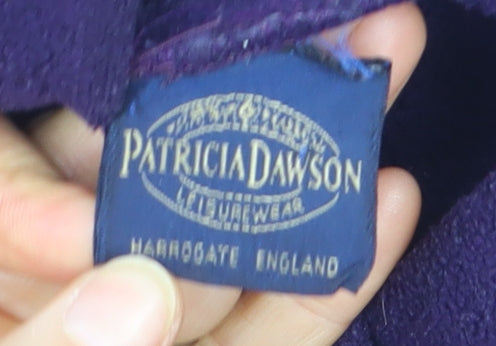 Patricia Dawson Women Purple Fleece Pullover Sweatshirt M Roll Neck
