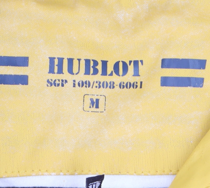 Hublot Women's Yellow Hooded Waterproof Rain Coat Jacket M