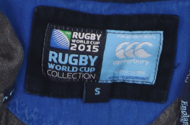 Canterbury Men's Grey Striped Rugby World Cup 2015 Polo Shirt Size S