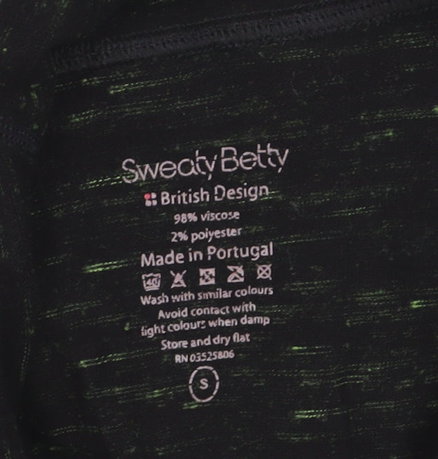 Sweaty Betty Women's Black Long Sleeve Cowl Neck Top Size S