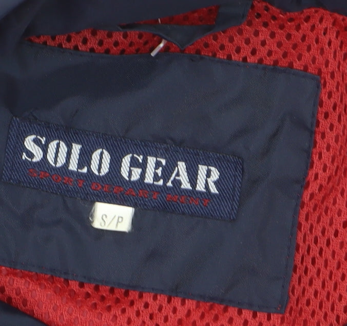 Solo Gear Men’s Red Nylon Windbreaker Jacket Size S