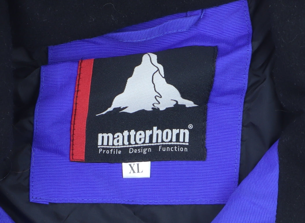 Matterhorn Men's Blue XL Waterproof Hooded Parka Jacket