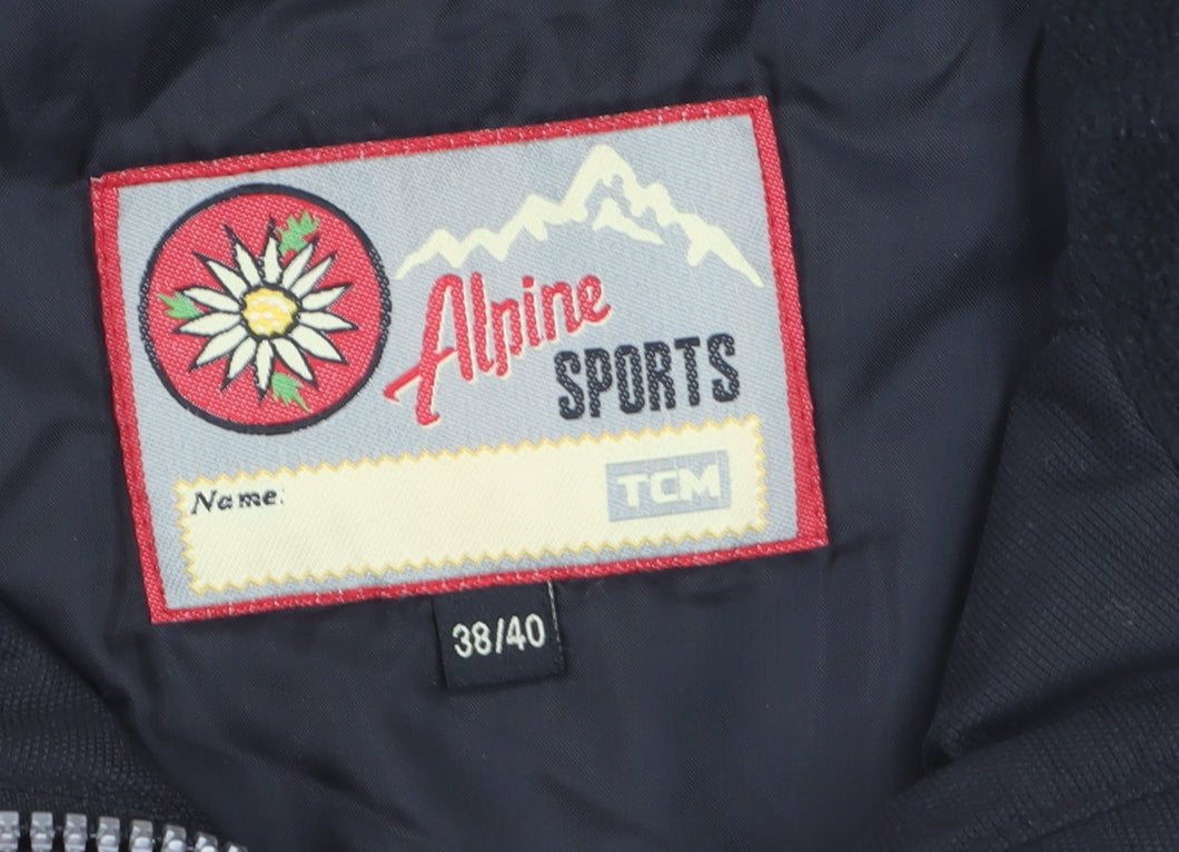 TCM Alpine Sports Red Belted Ski Jacket Women UK 10-12 Winter Puffer