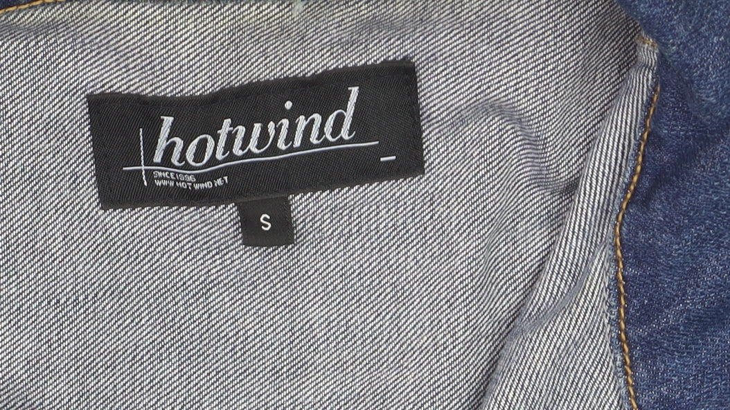 Hotwind Women's Blue Denim Basic Jacket Size S