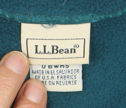 L.L.Bean Women's Green Full Zip Fleece Sweatshirt Size S Regular