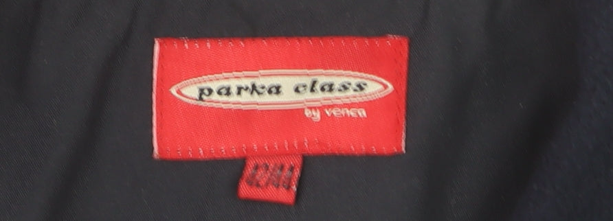 Parka Class by Veneta Men's Blue L Water Resistant Parka Jacket