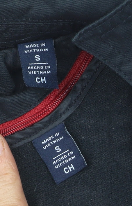 Tommy Hilfiger Men's Black Waterproof Hooded Rain Coat Size S