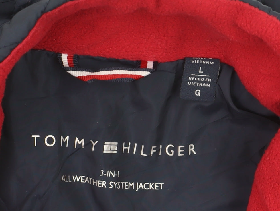 Tommy Hilfiger Men's Navy 3-in-1 Quilted Jacket Size L Polyester