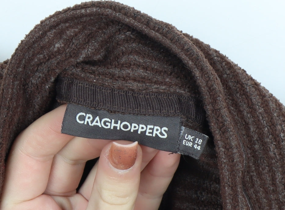 Craghoppers Women’s Brown Fleece 1/2 Zip Pullover Size 18