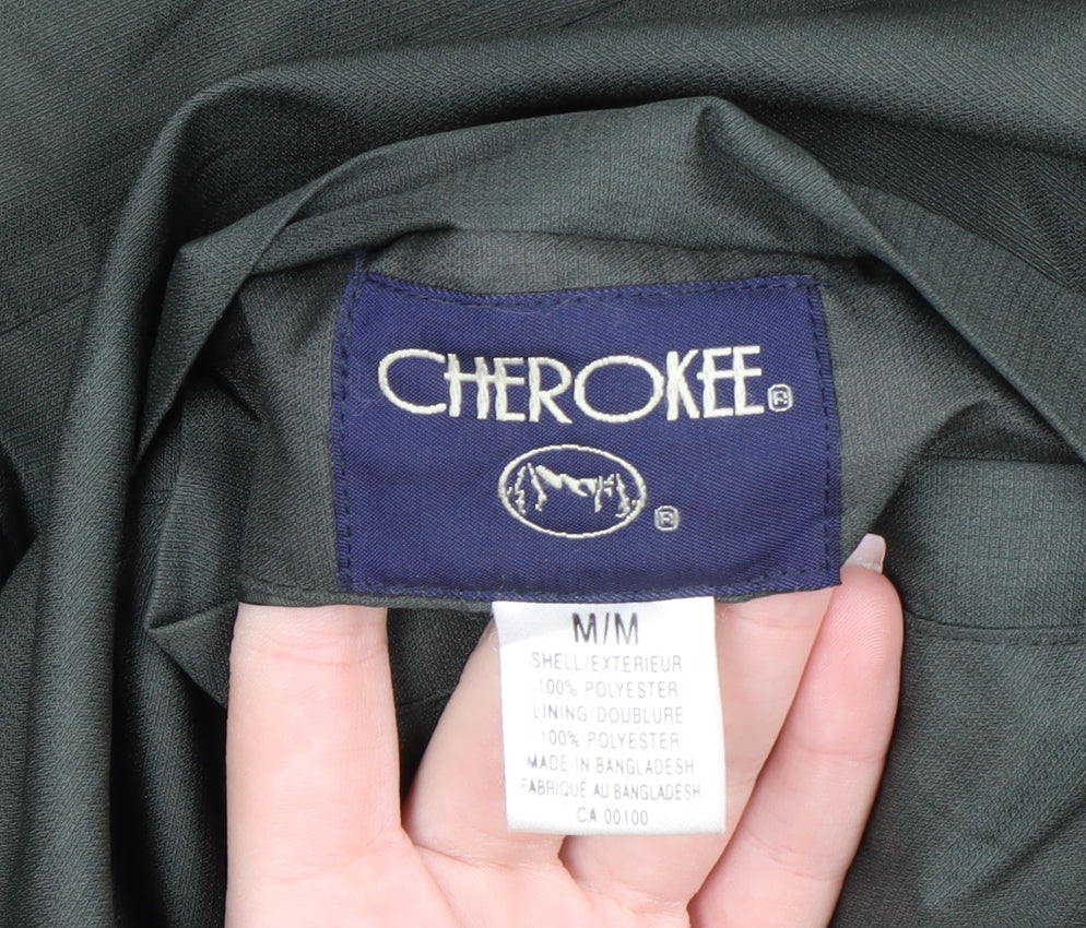 Cherokee Men's Green Polyester Full Zip Jacket M