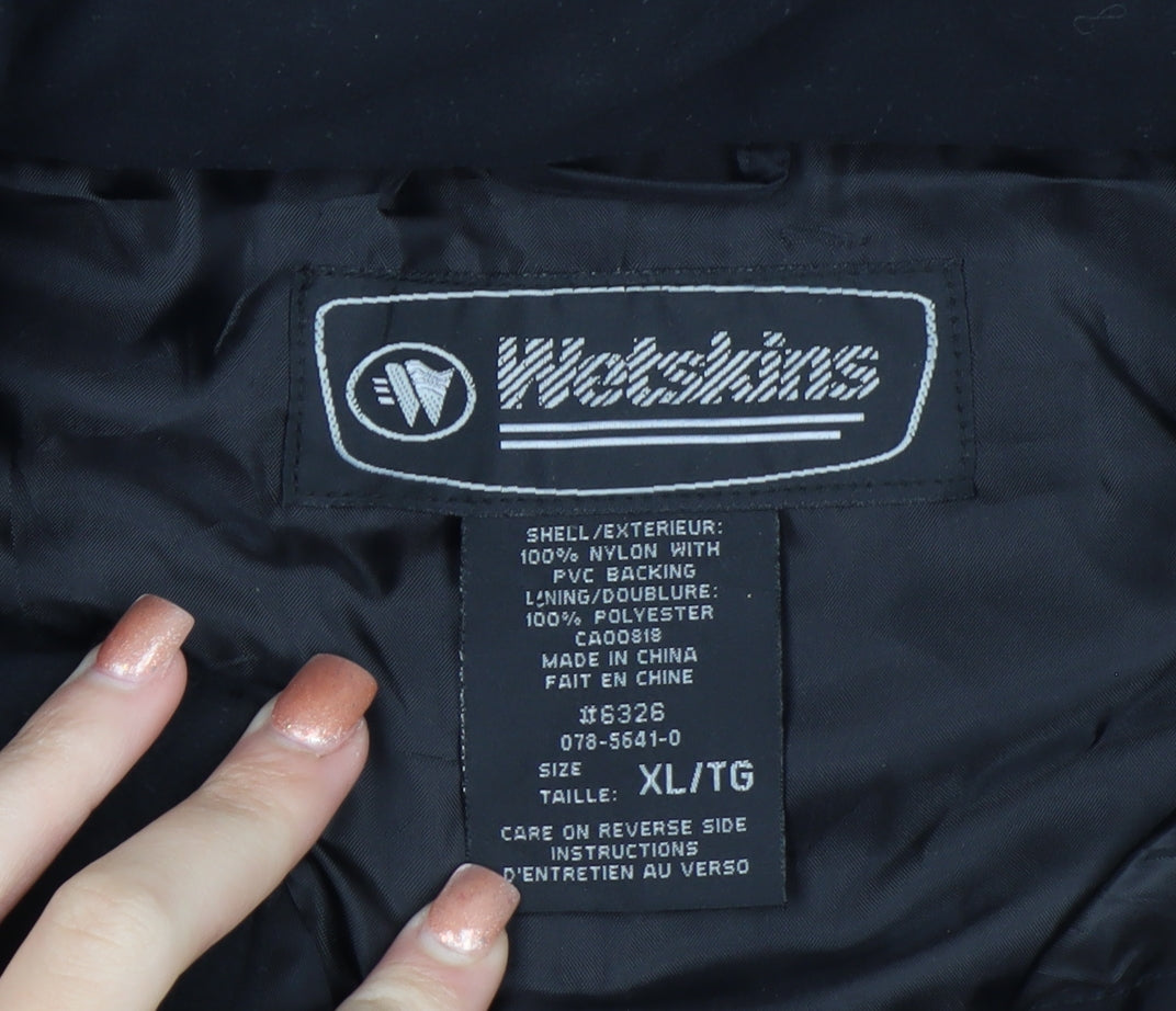 Wetskins Men’s Black XL Waterproof Belted Rain Jacket