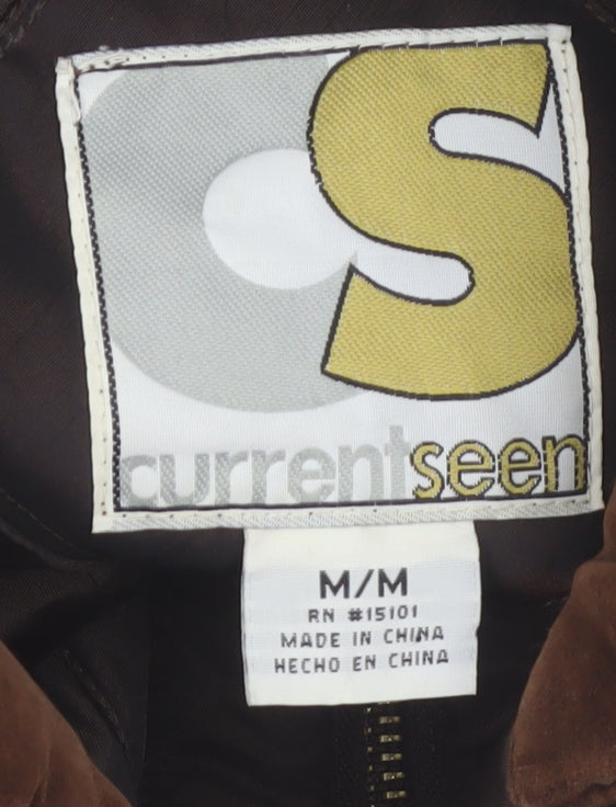 Current Seen Women's Brown Parka Jacket Size M Cotton Blend Lined