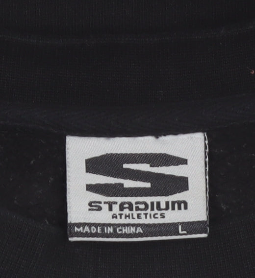Stadium Athletics Men's Black Cowboys Graphic Pullover Sweatshirt L