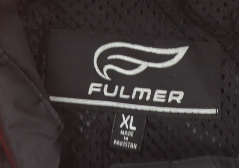 Fulmer Men's Orange Black XL Waterproof Reflective Motorcycle Jacket