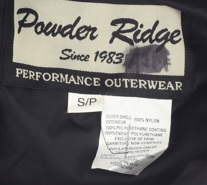 Powder Ridge Mens Blue Waterproof Ski Parka Jacket Size S