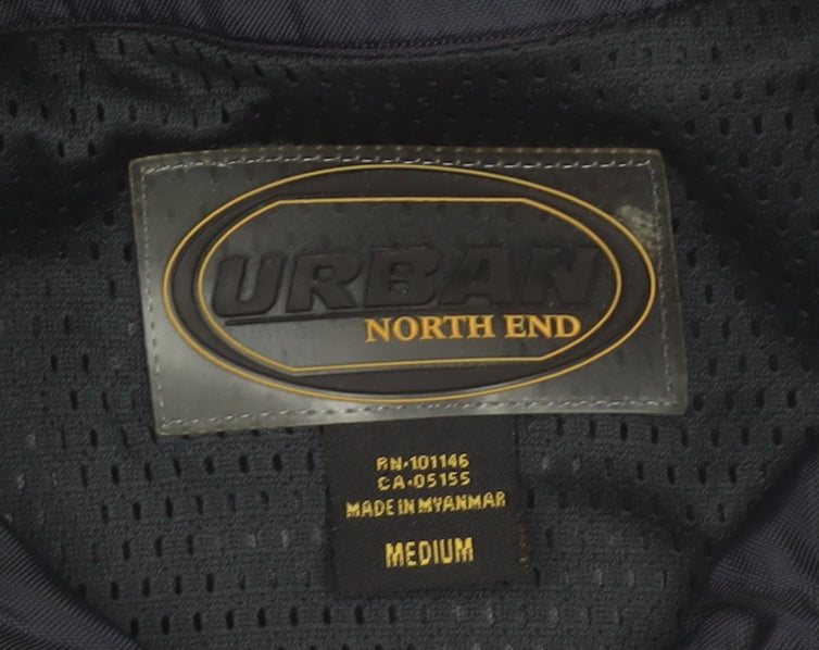 Urban North End Men's Blue Nylon Full Zip Lightweight Jacket Medium