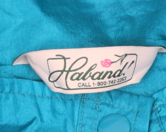 Haband Women Blue M Lightweight Nylon Windbreaker Jacket