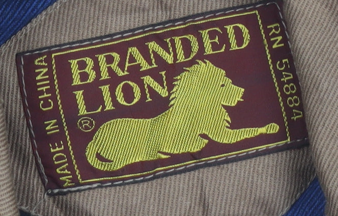 Branded Lion Men’s Brown L Padded Ramie Cotton Waistcoat Vest