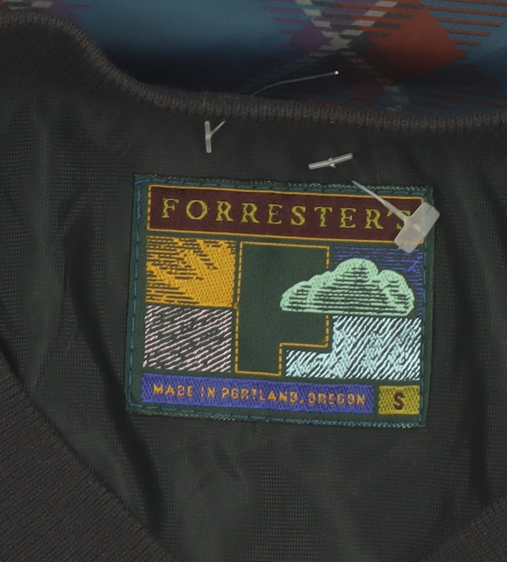 Forrester Men's Blue Plaid V-Neck Pullover Sweatshirt Size S