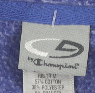 Champion Men's Blue XL Full Zip Hoodie Cotton Blend