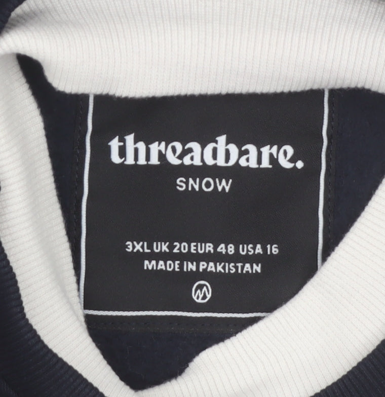 Threadbare Women's Navy Courchevel 3XL Pullover Sweatshirt