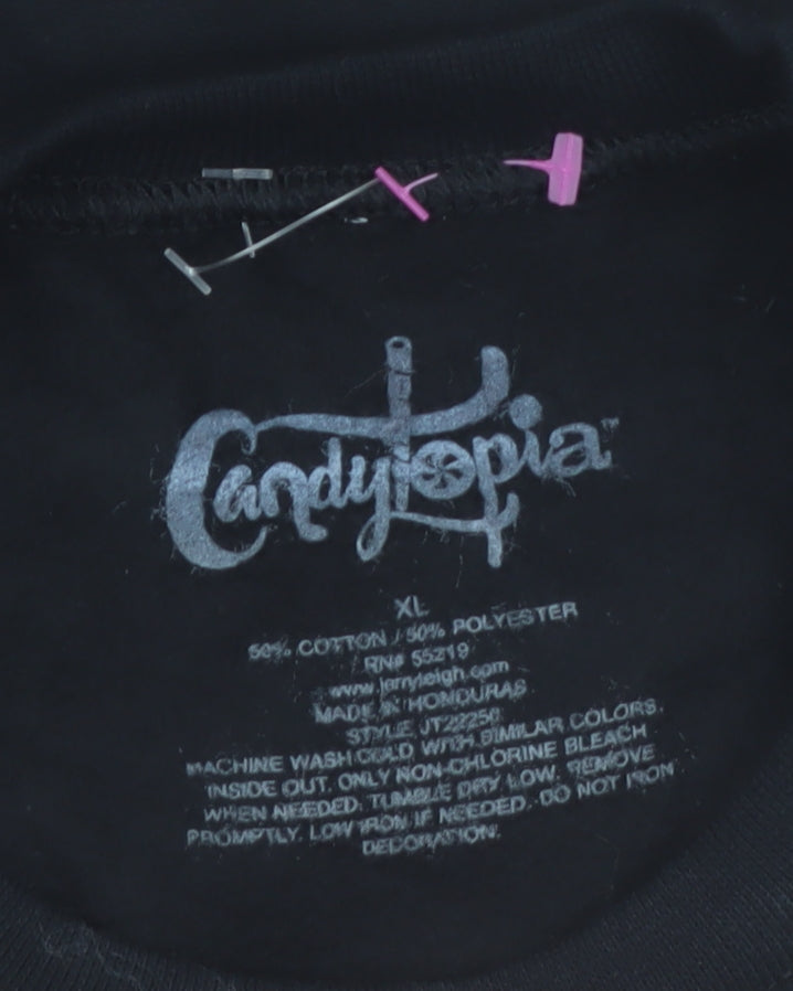Candytopia Men's Black XL Pullover Graphic Print Sweatshirt