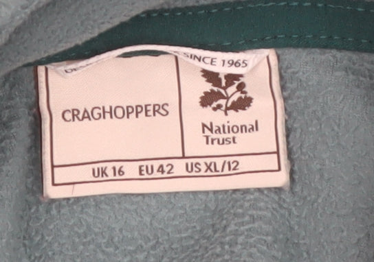 Craghoppers Women Teal Full Zip Fleece Sweatshirt UK 16