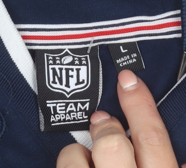 NFL Team Apparel Men's Blue Pullover Hoodie L Sports Fanwear