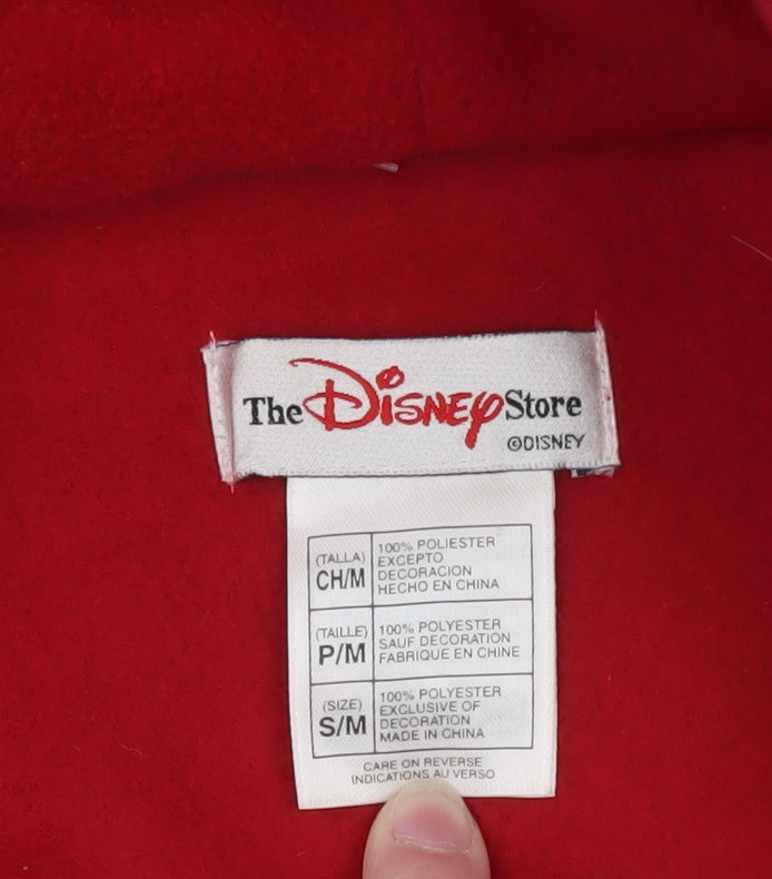Disney Red Fleece Winnie The Pooh Women's S Robe Belted Kimono Style
