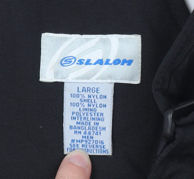 Slalom Men Black L Snow Pants Waterproof Insulated Ski Trousers