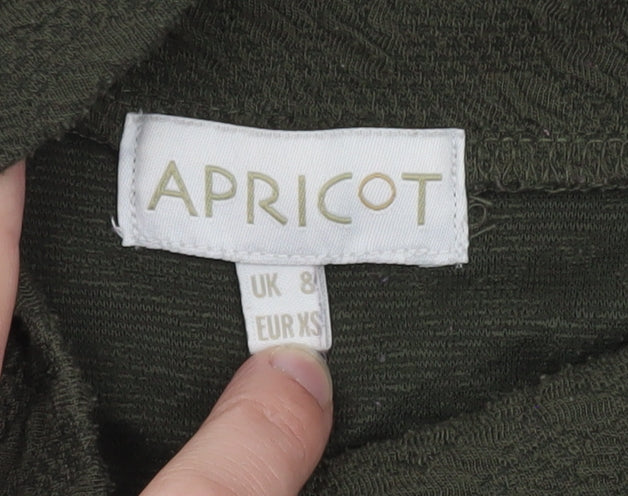 Apricot Womens Green Size 8 Sleeveless Cowl Neck Shift Dress