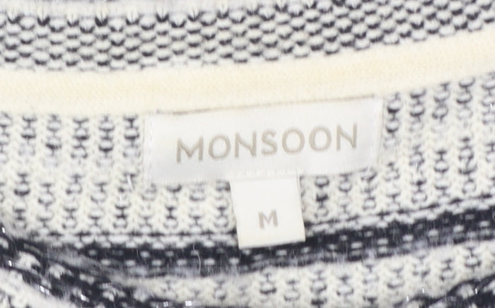 Monsoon Women's Multicoloured Striped Knit Cardigan M