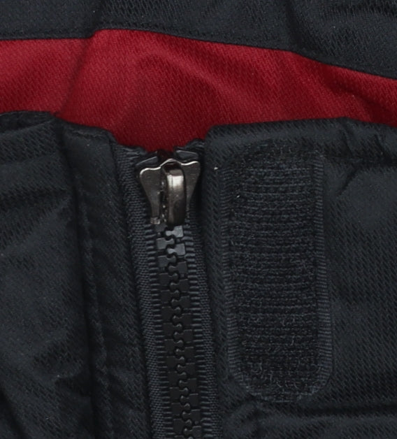 Spada Men's Black Red Motorcycle Jacket Hooded Lined Size M
