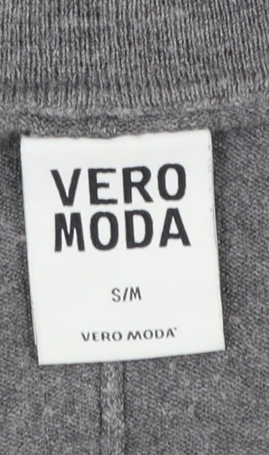 Vero Moda Women's Grey Knit Open Cardigan S Long Sleeve