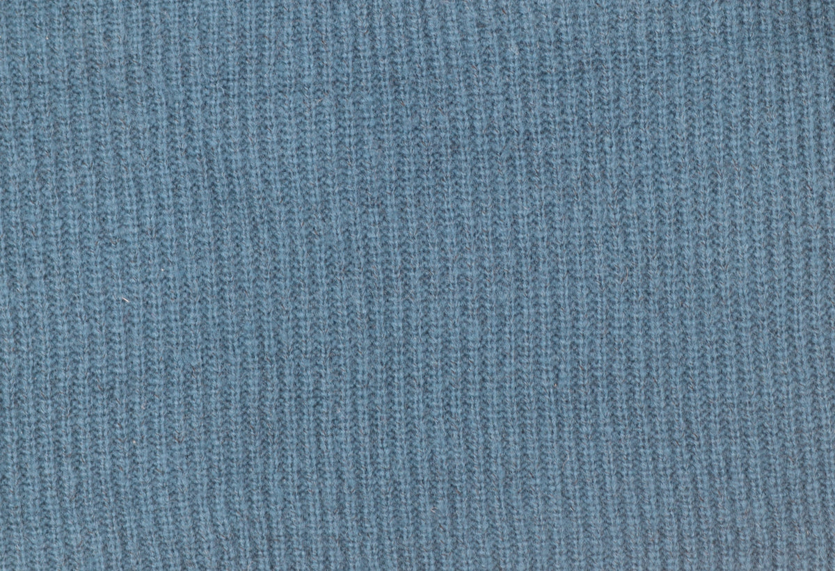 AND/OR Womens Blue Mock Neck Chunky-Knit Wool Blend Jumper M