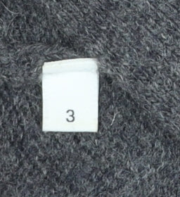 Sandro Women Grey Wool V-Neck Pullover Jumper Size L