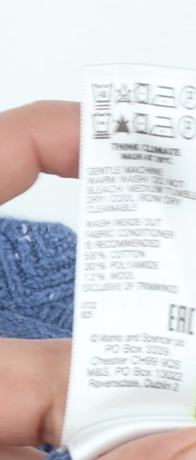 Marks & Spencer Per Una Women's Blue Knit Jumper Size 16