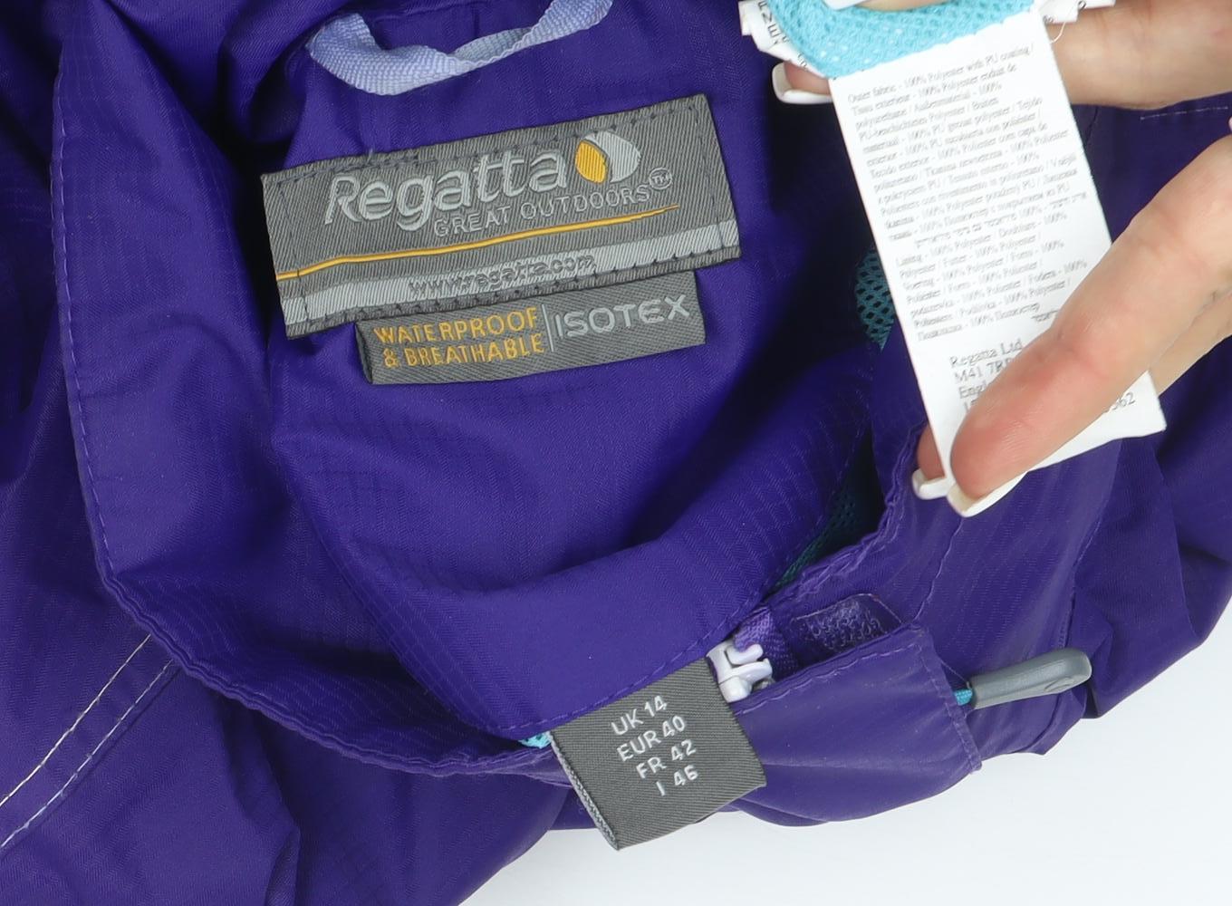 Regatta Women's Purple Waterproof Breathable Jacket UK 14