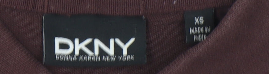 DKNY Men's Brown Cotton Polo Shirt XS Casual Classic Style