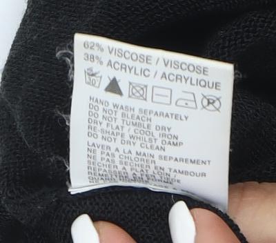 Alex & Co Women’s Black Size 14 Viscose Acrylic Beaded Cardigan