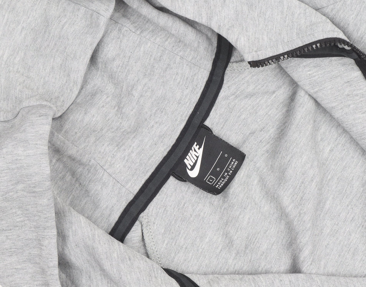 Nike Men's Grey Full Zip Hoodie Size L Regular Fit Sportswear