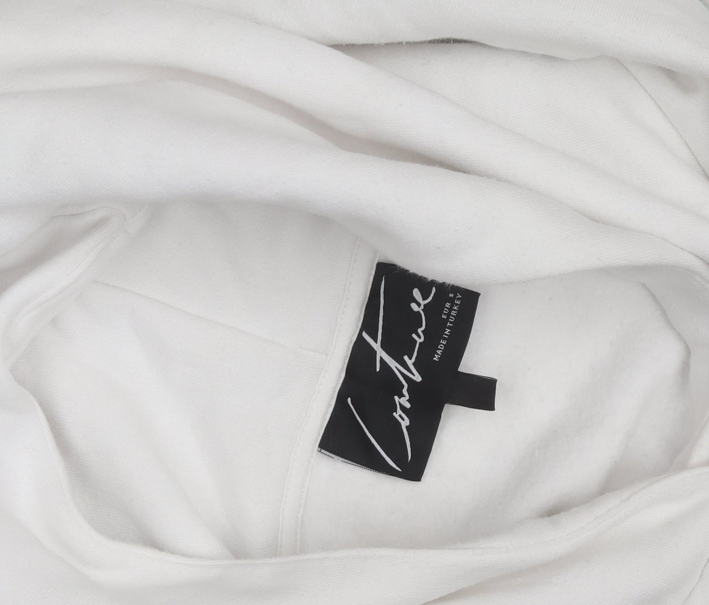 Couture Club Men's White Pullover Hoodie S Graphic Embroidered