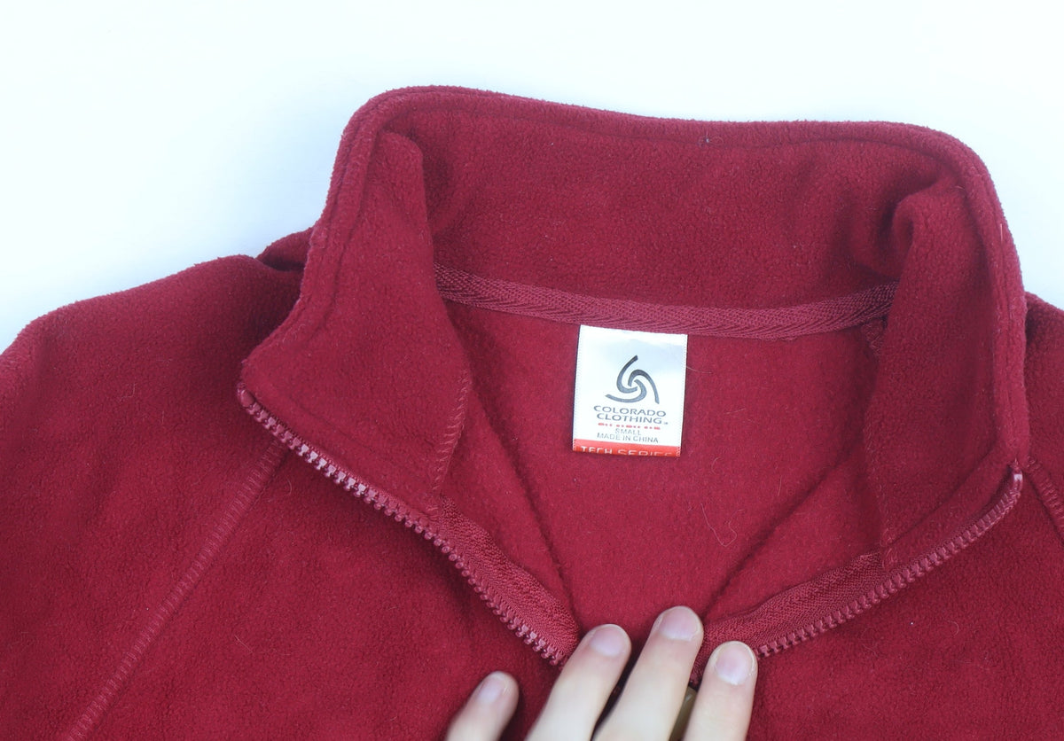 Colorado Clothing Men's Red Fleece 1/4 Zip Pullover Sweatshirt M