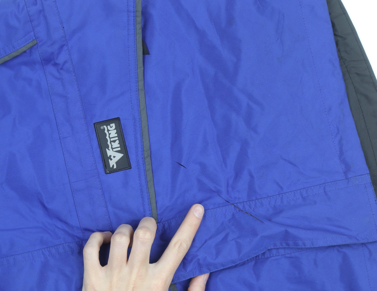 Viking Men's Blue Waterproof Hooded Winter Parka Jacket L