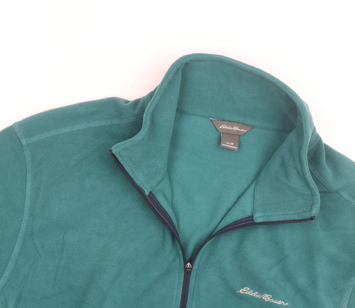 Eddie Bauer Men's Green 1/4 Zip Fleece Pullover Sweatshirt M