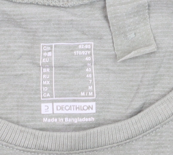 Decathlon Women's Green Regular Fit Short Sleeve T-Shirt Size 12