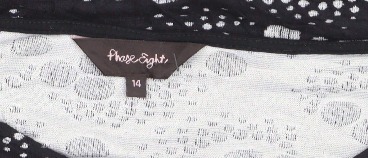 Phase Eight Women Black Size 14 Shift Knee Length Dress