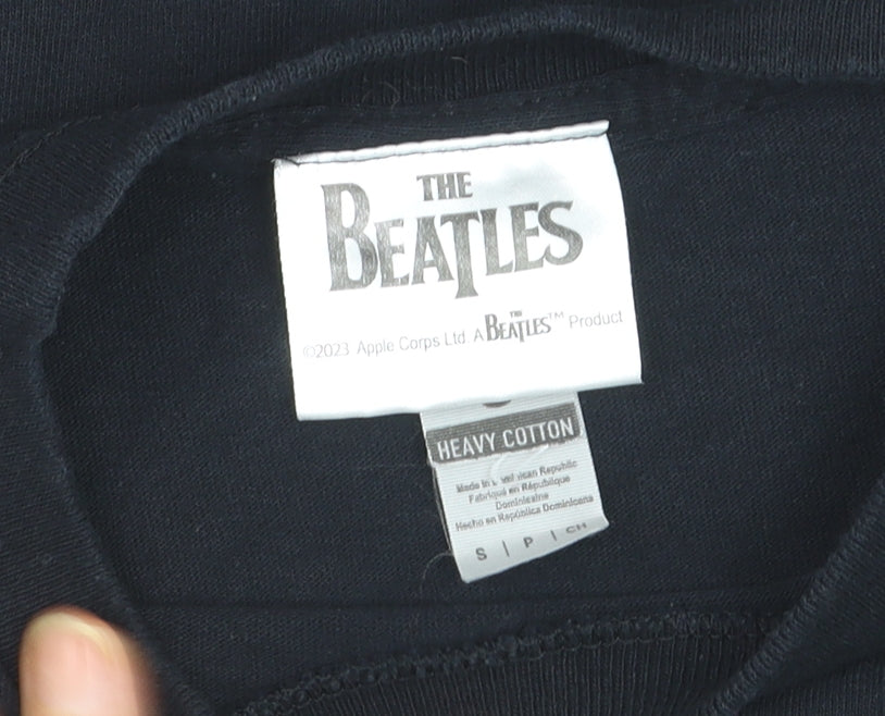 The Beatles Men's Black Heavy Cotton Graphic Band T-Shirt Size S